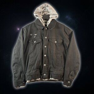 Fox Deluxe Limited Edition Collection Gray/Black Outdoors Denim Jacket Men's S